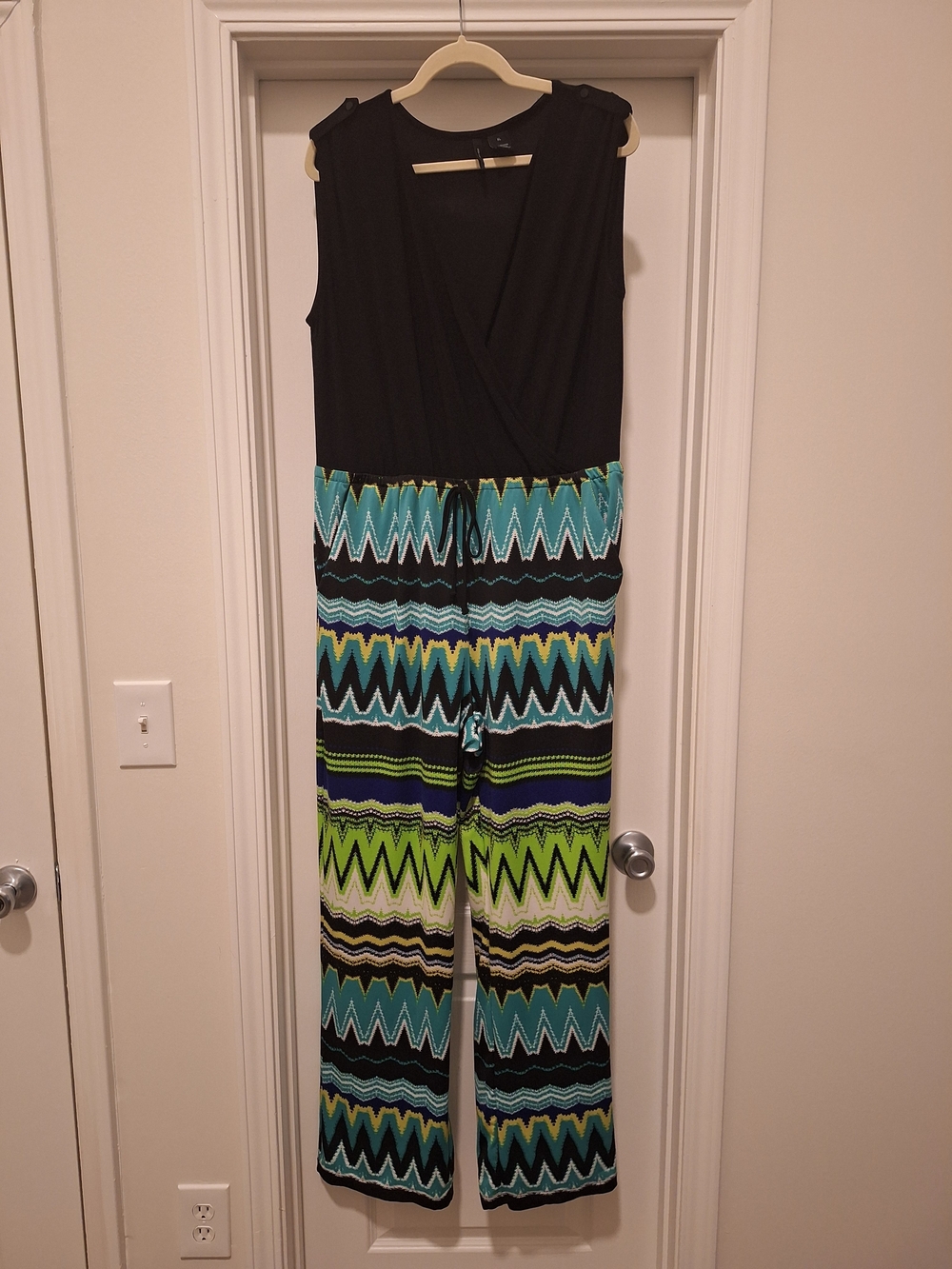New Directions Abstract Print Jumpsuit Womens XL